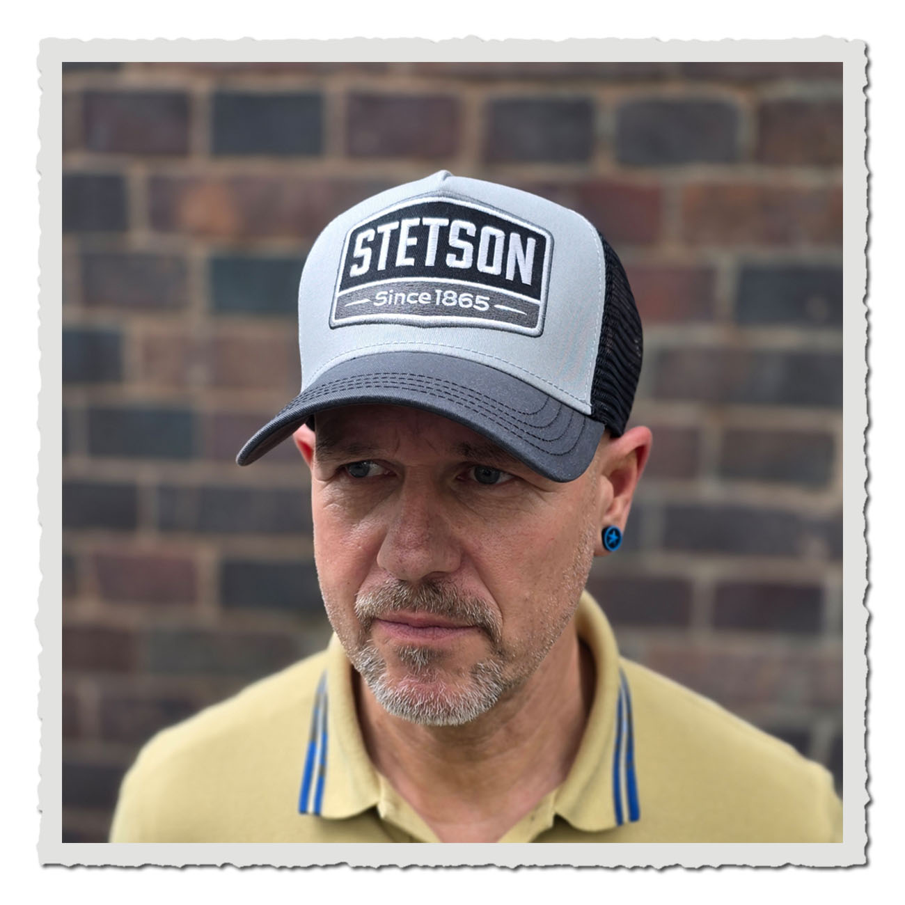 Stetson Trucker Cap Gasoline grey 7751107 31 in Grau-Schwarz mit Logo-Patch und Mesh-Einsatz
